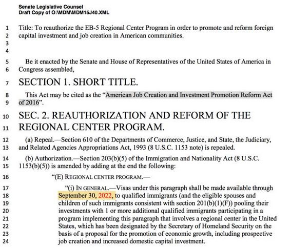 EB5最新立法改革草案出爐，漲價或成定局！