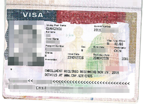 恭喜W先生獲得美國10年探親簽證并順利抵美與女兒團聚