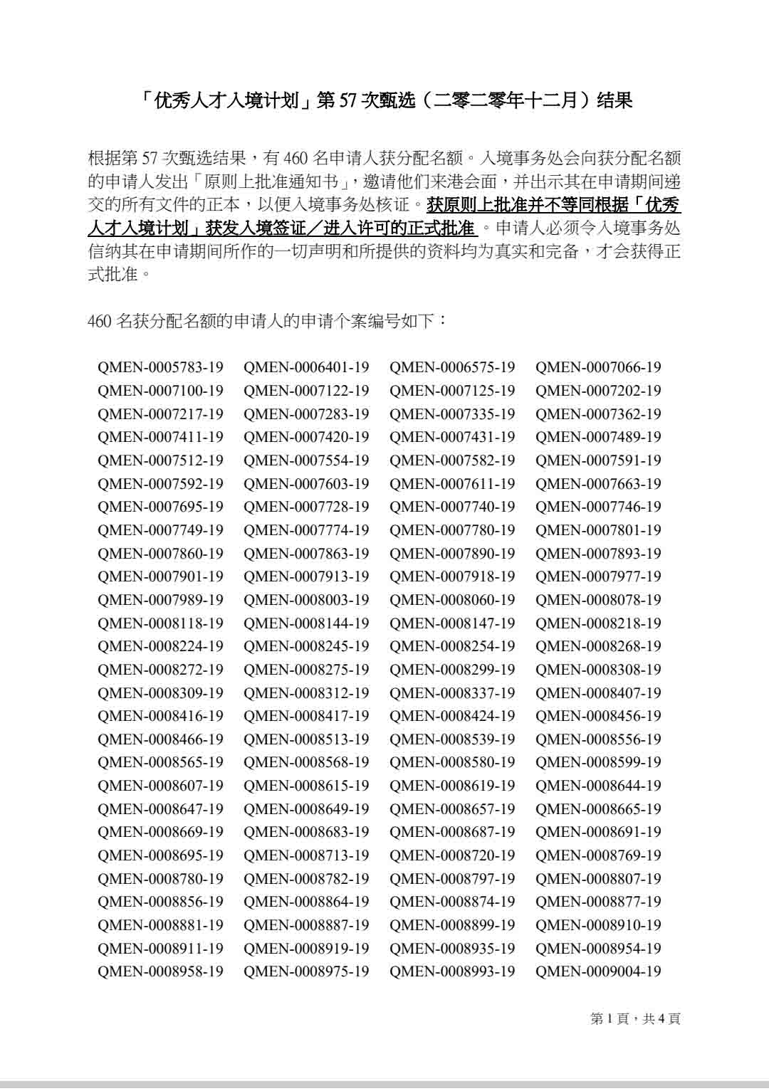 速看！香港優(yōu)才計劃第57次甄選名單出爐